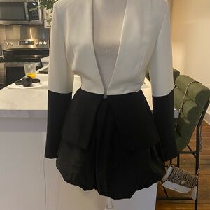 Zara Black and White Blazer